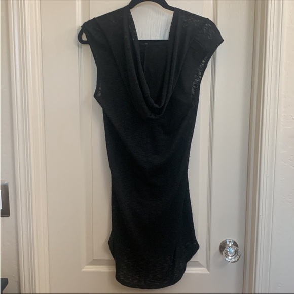 Swimsuit Cover Black Burnout Hooded Merona Black Bathing Suit Size‎ S - Picture 5 of 6